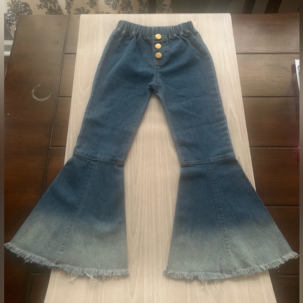 Little girls flare bell bottom jeans